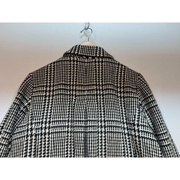 Lauren Ralph Lauren Women's Wool Coat Size 16W Black White Houndstooth Plaid - Picture 11 of 12